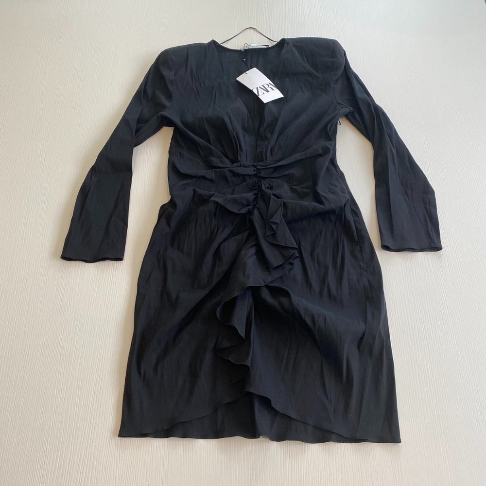 ZARA NEW WITH TAG Black Long Sleeve Dress